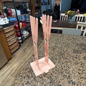 Pink Glove Drying Rack